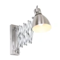 Wandarmatuur SPRING lang, met schakelaar, met stekker, instelbaar E27 IP20, zwart mat dimbaar