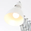 Steinhauer Wandarmatuur SPRING lang, met schakelaar, met stekker, instelbaar E27 IP20, wit mat dimbaar