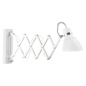 Steinhauer Wandarmatuur SPRING lang, met schakelaar, met stekker, instelbaar E27 IP20, wit mat dimbaar
