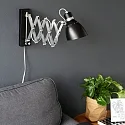 Steinhauer Wall luminaire SPRING, 1 flame, black