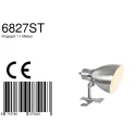 Steinhauer Klemarmatuur SPRING met schakelaar, met stekker, instelbaar E27 IP20, staal geborsteld 
