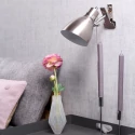 Steinhauer Klemarmatuur SPRING met schakelaar, met stekker, instelbaar E27 IP20, staal geborsteld 
