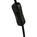 Steinhauer Klemarmatuur SPRING met schakelaar, met stekker, instelbaar E27 IP20, zwart mat 