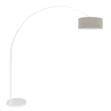 Steinhauer floor lamp SPARKLED LIGHT cylindrical, with switch, with shade, with plug, adjustable E27 IP20, white matt 