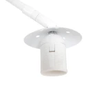 Steinhauer Staande lamp SPARKLED LIGHT cilindrisch, met schakelaar, met lampenkap, met stekker, instelbaar E27 IP20, wit mat 
