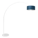 Steinhauer Staande lamp SPARKLED LIGHT cilindrisch, met schakelaar, met lampenkap, met stekker, instelbaar E27 IP20, wit mat 
