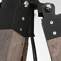 Mexlite floor lamp TRIEK 1 flame, with switch, with shade E27 IP20, wood, antique 