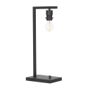 Steinhauer table lamp STANG down, with switch, with shade, with plug E27 IP20, black matt dimmable