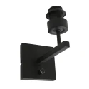 Steinhauer Wandarmatuur STANG up, cilindrisch, met lampenkap E27 IP20, zwart mat dimbaar
