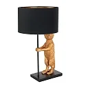 anne light & home table lamp ANIMAUX - SURICATE up, with switch, with shade, with plug E27 IP20, black matt 