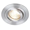 recessed luminaire PÉLITE SPOT round, swivelling GU10 IP20, steel brushed dimmable