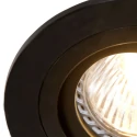 Steinhauer Inbouwarmatuur PÉLITE SPOT rond, draaibaar GU10 IP20, zwart mat dimbaar