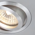 Steinhauer recessed luminaire PÉLITE SPOT swivelling, square GU10 IP20, steel brushed dimmable