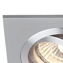 Steinhauer recessed luminaire PÉLITE SPOT swivelling, square GU10 IP20, steel brushed dimmable