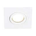 recessed luminaire PÉLITE SPOT swivelling, square GU10 IP20, white matt dimmable
