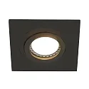 recessed luminaire PÉLITE SPOT swivelling, square GU10 IP20, black matt dimmable