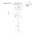 Steinhauer Pendelarmatuur BOLLIQUE 5-vlams, lang E27 IP20, staal geborsteld dimbaar