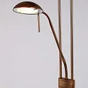 Mexlite Staande lamp BIRON 2-vlams IP20, brons, wit dimbaar