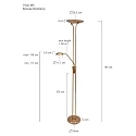 Mexlite Staande lamp BIRON 2-vlams IP20, brons, wit dimbaar