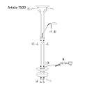 Mexlite Staande lamp BIRON 2-vlams IP20, brons, wit dimbaar