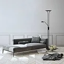 Mexlite Floor lamp BIRON, 2 flames, bronze