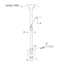 Staande lamp BIRON 2-vlams IP20