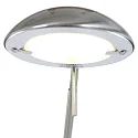 Mexlite Staande lamp BIRON met flexibele arm, met aanraakdimmer IP20, staal geborsteld dimbaar