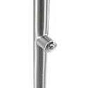 Mexlite Staande lamp BIRON met flexibele arm, met aanraakdimmer IP20, staal geborsteld dimbaar