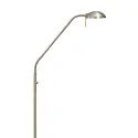 Mexlite Staande lamp BIRON met flexibele arm, met aanraakdimmer IP20, staal geborsteld dimbaar
