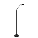 Staande lamp BIRON met schakelaar, met flexibele arm IP20, zwart mat dimbaar