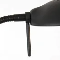 Mexlite Staande lamp BIRON met schakelaar, met flexibele arm IP20, zwart mat dimbaar