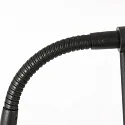 Mexlite Staande lamp BIRON met schakelaar, met flexibele arm IP20, zwart mat dimbaar
