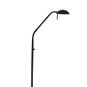 Mexlite Staande lamp BIRON met schakelaar, met flexibele arm IP20, zwart mat dimbaar
