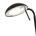 Mexlite Staande lamp BIRON met schakelaar, met flexibele arm IP20, zwart mat dimbaar