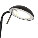 Mexlite Staande lamp BIRON met schakelaar, met flexibele arm IP20, zwart mat dimbaar