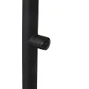 Mexlite Staande lamp BIRON met schakelaar, met flexibele arm IP20, zwart mat dimbaar