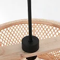 Steinhauer pendant luminaire SPARKLED LIGHT - IKARO 1 flame, round E27 IP20, beech, natural colour dimmable