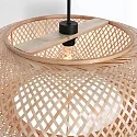 Steinhauer pendant luminaire SPARKLED LIGHT - IKARO 1 flame, round E27 IP20, beech, natural colour dimmable