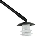 Steinhauer floor lamp SPARKLED LIGHT - IKARO ribbed, cylindrical, with switch, with shade, adjustable E27 IP20, black matt 