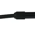 Steinhauer floor lamp SPARKLED LIGHT - IKARO ribbed, cylindrical, with switch, with shade, adjustable E27 IP20, black matt 