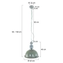 Steinhauer pendant luminaire BIKKEL - Ø 42CM 1 flame, medium E27 IP20, green dimmable