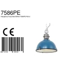 Steinhauer Pendelarmatuur BIKKEL - Ø 42CM 1-vlams, medium E27 IP20, donkerblauw dimbaar