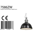 pendant luminaire BIKKEL - Ø 42CM 1 flame, medium E27 IP20, brown, pied dimmable