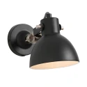 Mexlite Wandarmatuur CERA met schakelaar, met stekker, instelbaar E27 IP20, zwart mat dimbaar