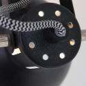 Mexlite Wandarmatuur CERA met schakelaar, met stekker, instelbaar E27 IP20, zwart mat dimbaar