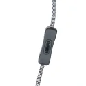 Mexlite Wandarmatuur CERA met schakelaar, met stekker, instelbaar E27 IP20, zwart mat dimbaar