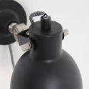 Mexlite Wandarmatuur CERA met schakelaar, met stekker, instelbaar E27 IP20, zwart mat dimbaar