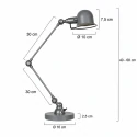 Mexlite Mexlite Table lamp DAVIN, 1 flame, reflector, green