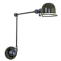 Wandarmatuur DAVIN lang, met schakelaar, met scharnierende arm E14 IP20, groen, glanzend 