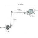 Mexlite Mexlite Wall luminaire DAVIN, 1 flame, reflector, green